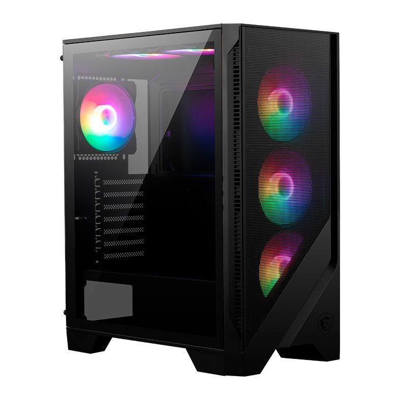 Gabinete Gamer MSI MAG Forge 120A B65, RGB, Mid-Tower, Lateral De Vidro, Com 6 Fans, Fonte 650W, Preto, 3B6-BZ05025-HH9