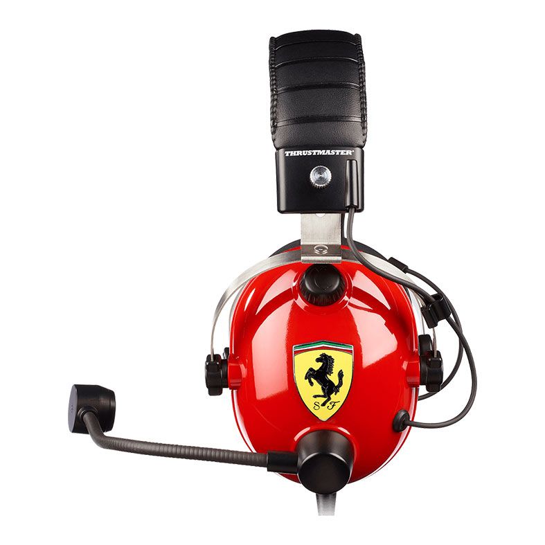 Headset Gamer Thrustmaster T.Racing Scuderia Ferrari Edition, Drivers 50mm, Multiplataforma, Preto e Vermelho, 4060197
