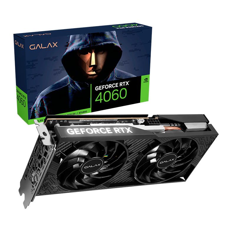 Placa de Video Galax GeForce RTX 4060 1-Click OC 2X, 8GB, GDDR6, 128-bit, 46NSL8MD8LOC-NAC