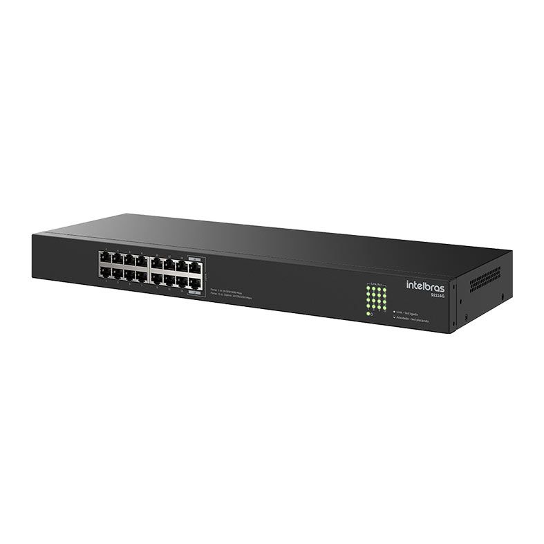 Switch Intelbras S1116G, 16 Portas, 10/100/1000, Preto, 4760114