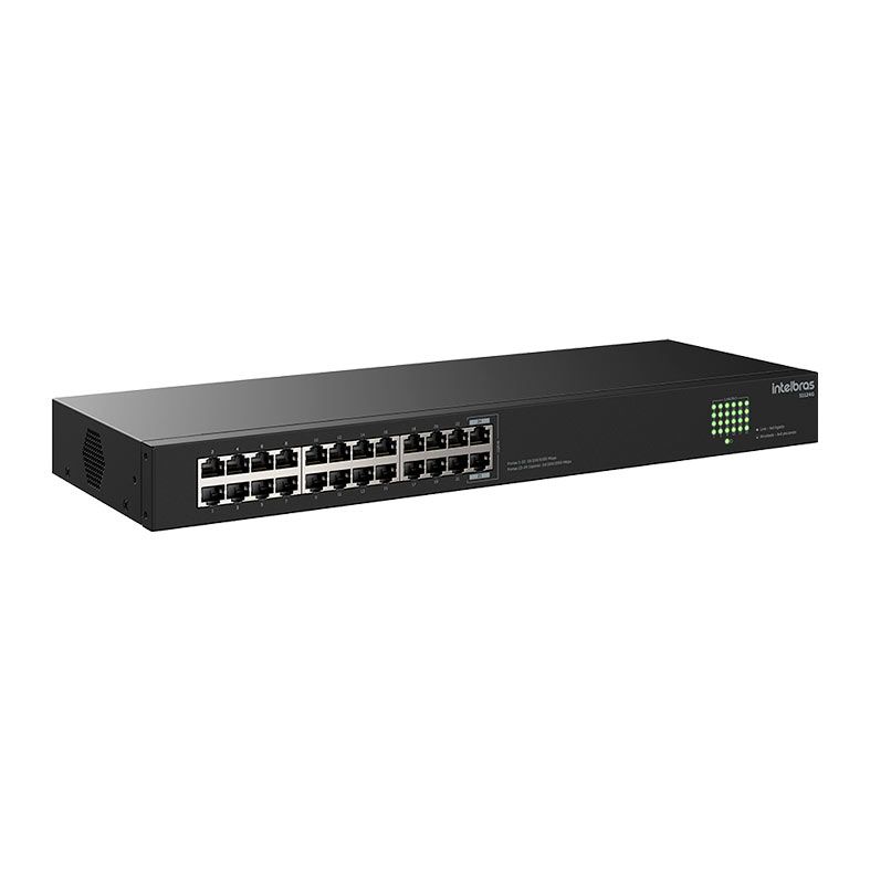 Switch Intelbras S1124G, 24 Portas, 10/100/1000, Preto, 4760115