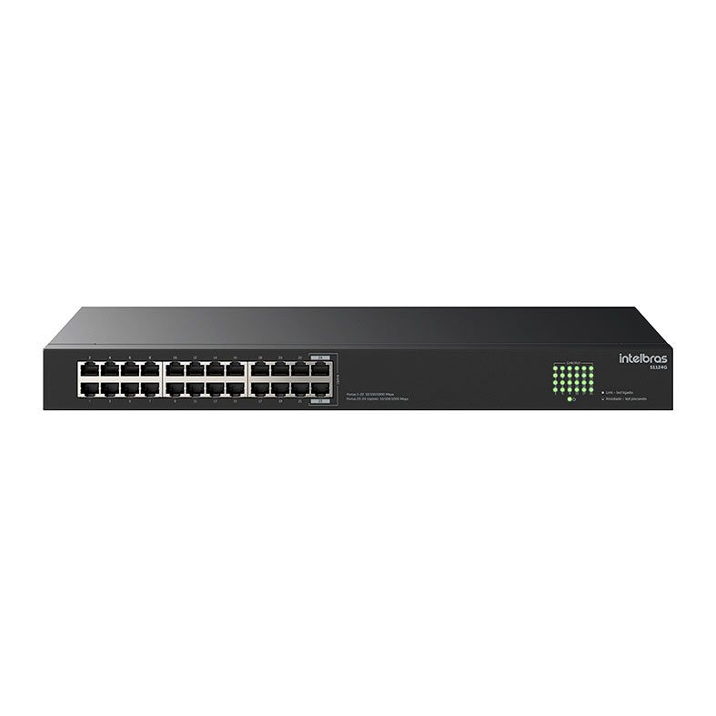 Switch Intelbras S1124G, 24 Portas, 10/100/1000, Preto, 4760115