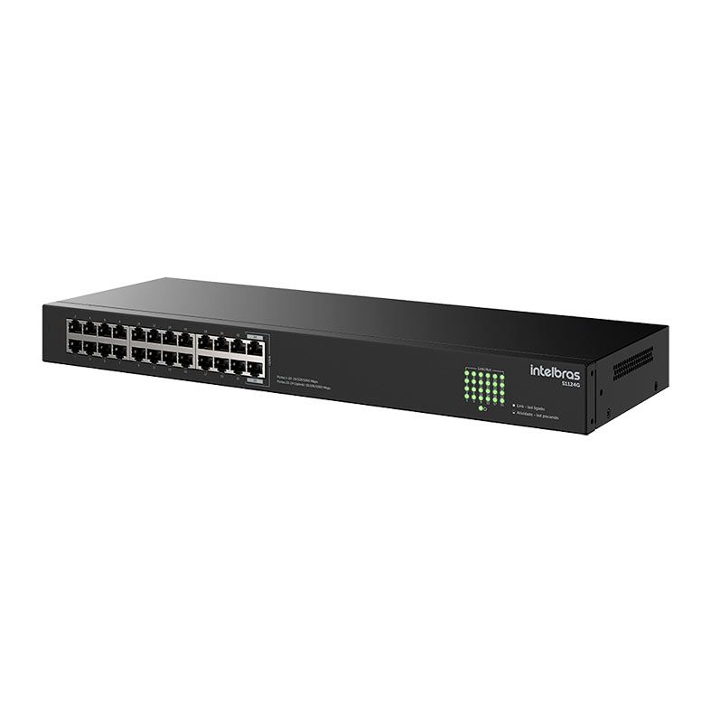 Switch Intelbras S1124G, 24 Portas, 10/100/1000, Preto, 4760115