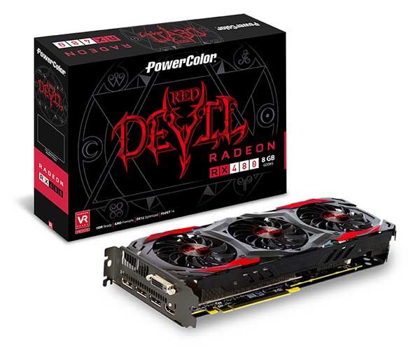 Placa de Video PowerColor Radeon RX 480 8GB GDDR5 Red Devil 256-bit, AXRX 480 8GBD5-3DH/OC