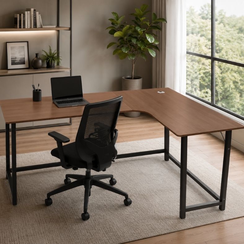 Mesa L Zinnia Argos 160, 160X120CM, Nogueira Media, ZNO-A160-WD02