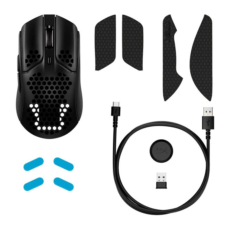 Mouse Gamer HyperX Pulsefire Haste, Wireless, RGB, 16000DPI, 6 Botoes, Preto, 4P5D7AA