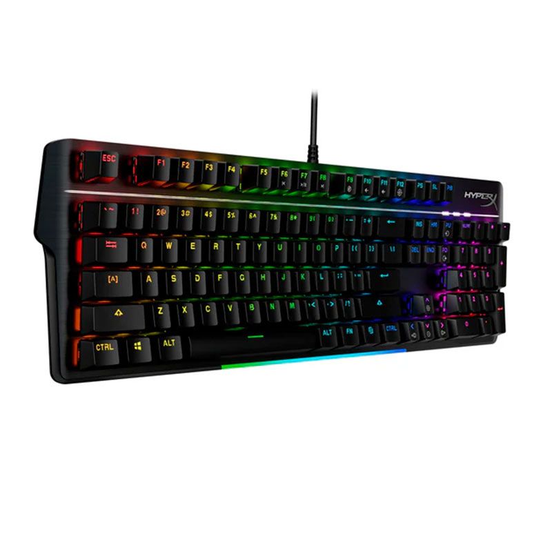 Teclado Mecanico Gamer HyperX Alloy MKW100, RGB, Switch Red, Preto, 4P5E1AA-ABA