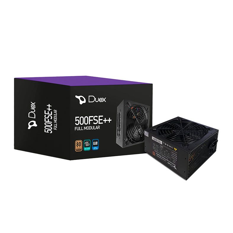 Fonte Duex 500FSE++, 500W, Full-Modular, 80 Plus Bronze, Preto, 500FSEFM