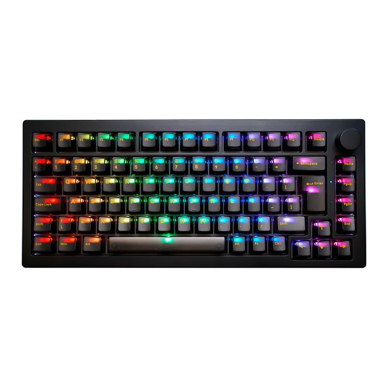 Teclado Mecanico Akko 5075S Clear Black, RGB, ABNT2, Black, Switch Jelly Black, 5075S-BK-S-BK