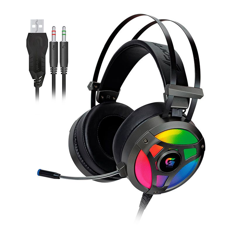 Headset Gamer Fortrek PRO H1 Plus 7.1 RGB Cinza USB, 65905
