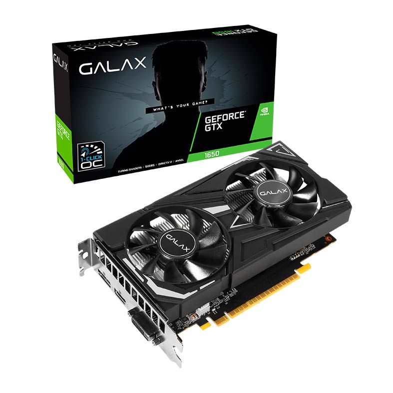 Placa de Video Galax GeForce GTX 1650 EX 4GB GDDR6 1-Click OC 128-bit, 65SQL8DS66E6