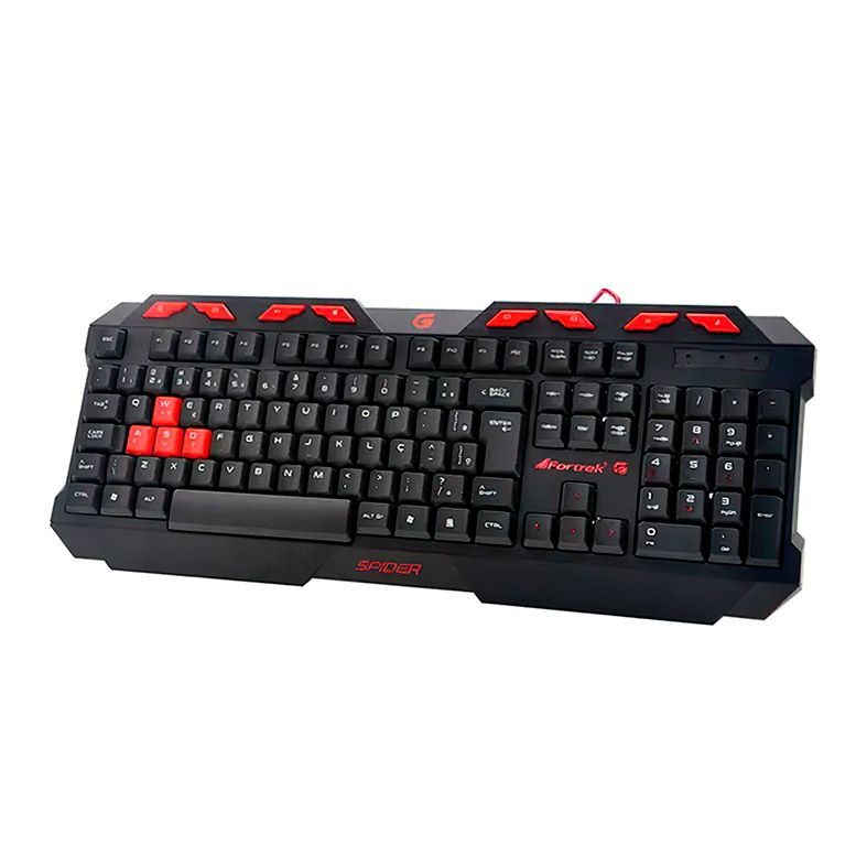 Teclado Gamer Fortrek Spider GK-706, ABNT2, Preto e Vermelho, 68730-GK-706