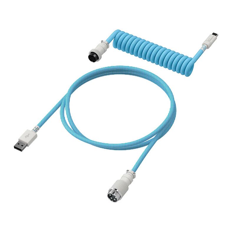 Cabo Para Teclado HyperX, Com Conector Aviator, USB-C Para USB-A, 1.37m, Azul, 6J680AA