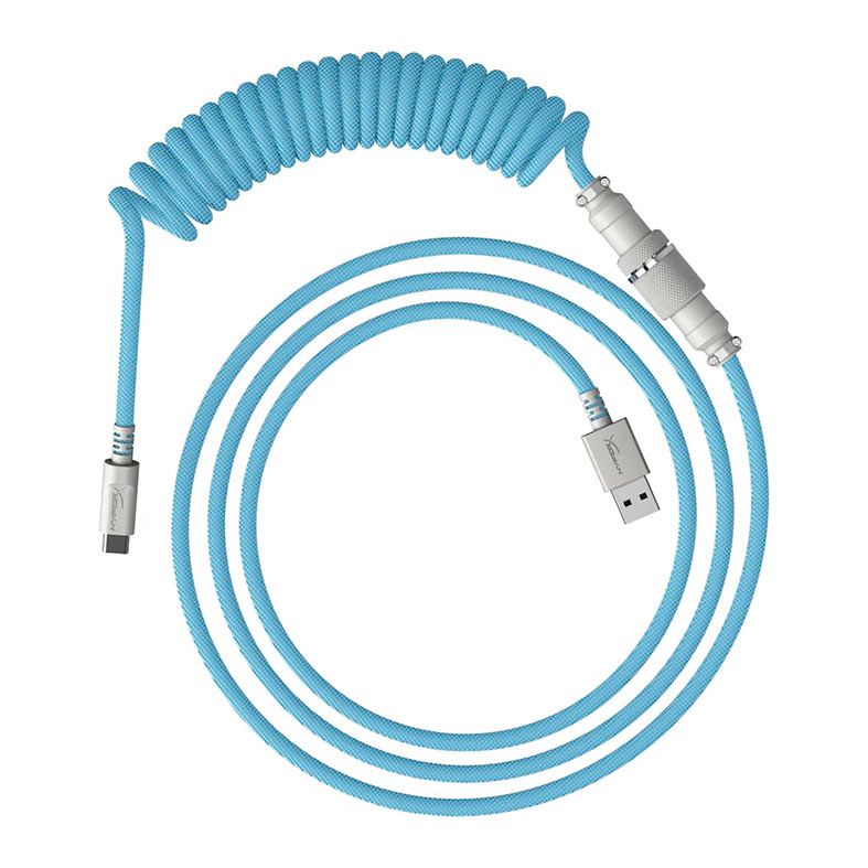 Cabo Para Teclado HyperX, Com Conector Aviator, USB-C Para USB-A, 1.37m, Azul, 6J680AA
