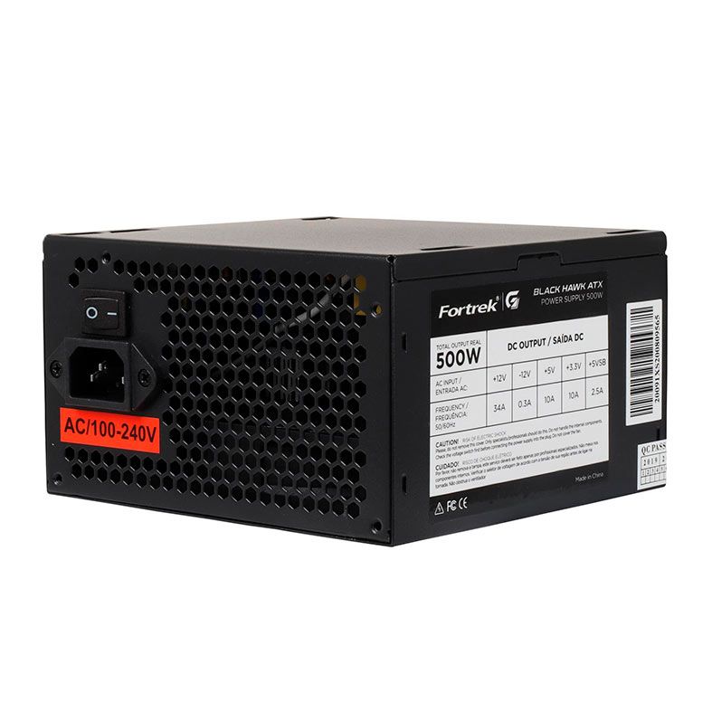 Fonte Fortrek Black Hawk, 500W, 80 Plus Bronze, 70459