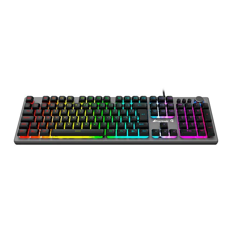 Teclado Gamer Fortrek Holt Rainbow Grafite, 70550
