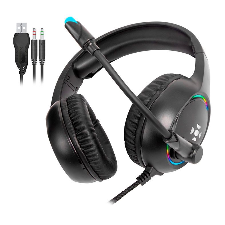 Headset Gamer Fortrek Holt Rainbow Preto, 70552