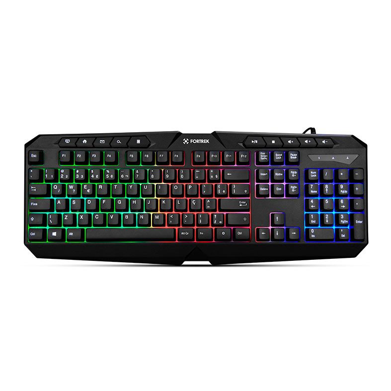 Teclado Gamer Fortrek Spider Black, RGB, ABNT2, Preto, 75853