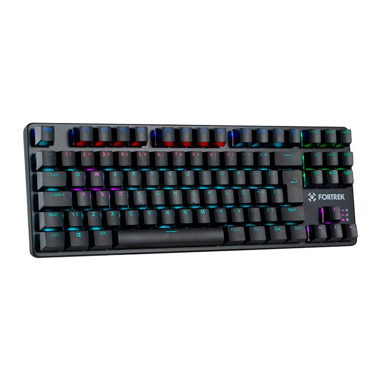 Teclado Mecanico Fortrek Black Hawk Compacto, Rainbow, ABNT2, Switch Brown, Preto, 75939