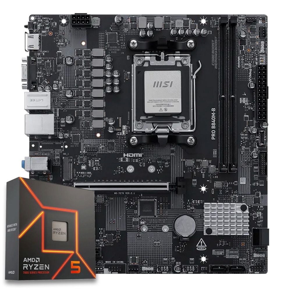 Pichau Kit upgrade, AMD Ryzen 5 7600X, B840M DDR5