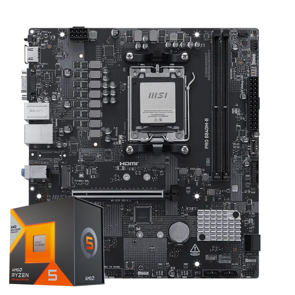 Pichau Kit upgrade, AMD Ryzen 5 7600X3D, B840M-B DDR5
