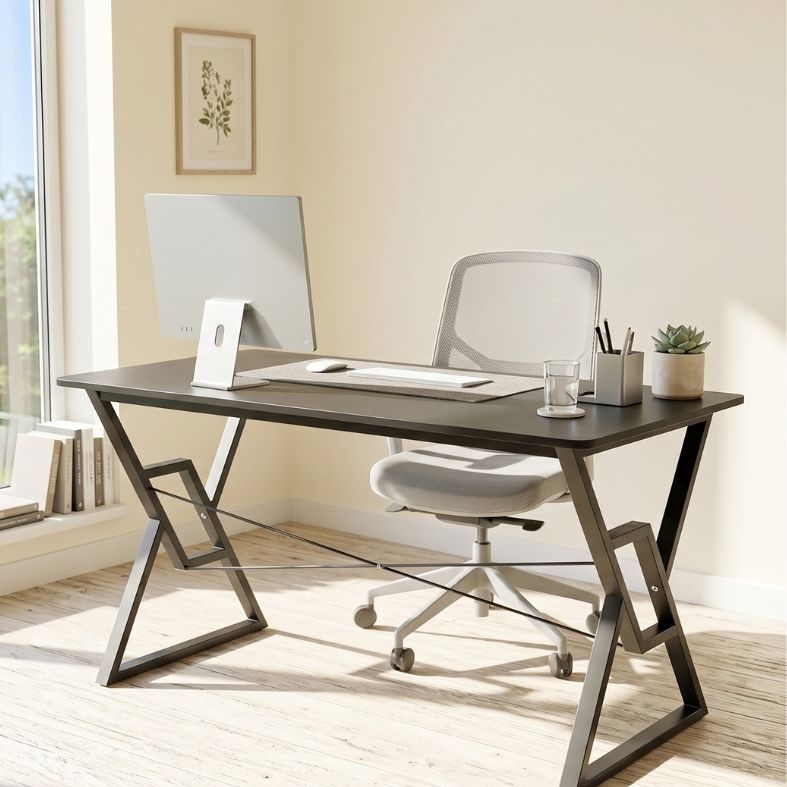 Mesa Para Escritorio Zinnia Aurea L100, 100cm, Preto, ZNO-ARAL-BL01