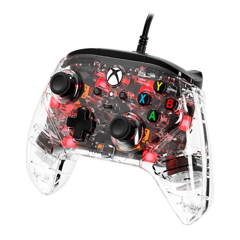 Controle HyperX Xbox Clutch Gladiate RGB, Transparente, 7D6H2AA