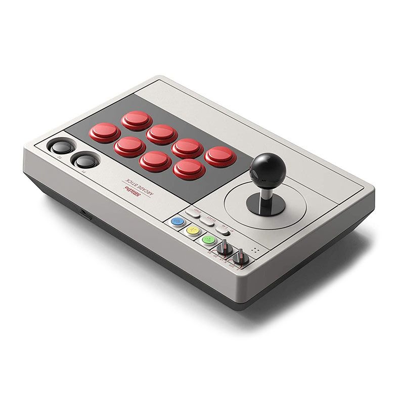 Controle 8BitDo Arcade Stick, Bluetooth, PC/Nintendo Switch, Branco, 80FE
