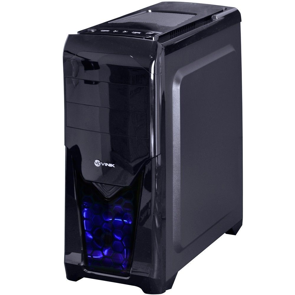 Gabinete Vinik VX Gaming Twister V2 Preto LED Azul, 25348