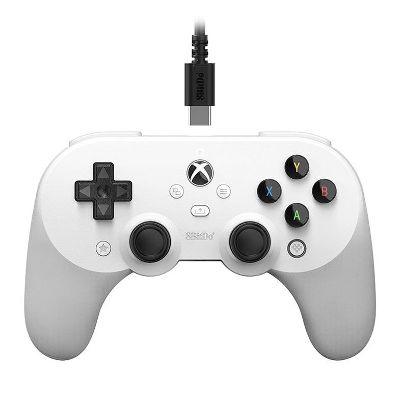 Controle 8BitDo Pro 2 Hall Edition, Tipo-C, Branco, 82BB03E