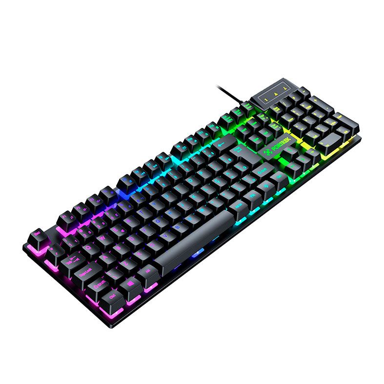 Teclado Gamer Fortrek Fearless 100, Rainbow, ABNT2, Preto, 84032