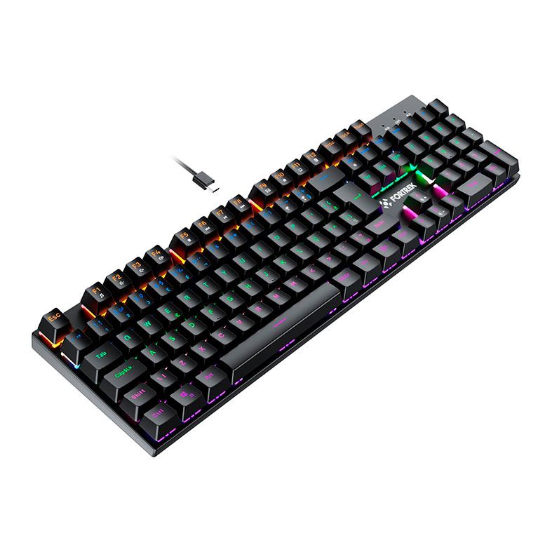 Teclado Mecanico Fortrek Gravity 100, Rainbow, Switch Outemu Vermelho, Preto, 84138