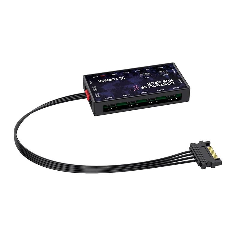 Controladora Fan Fortrek Controller Hub, ARGB, Preto, 84969