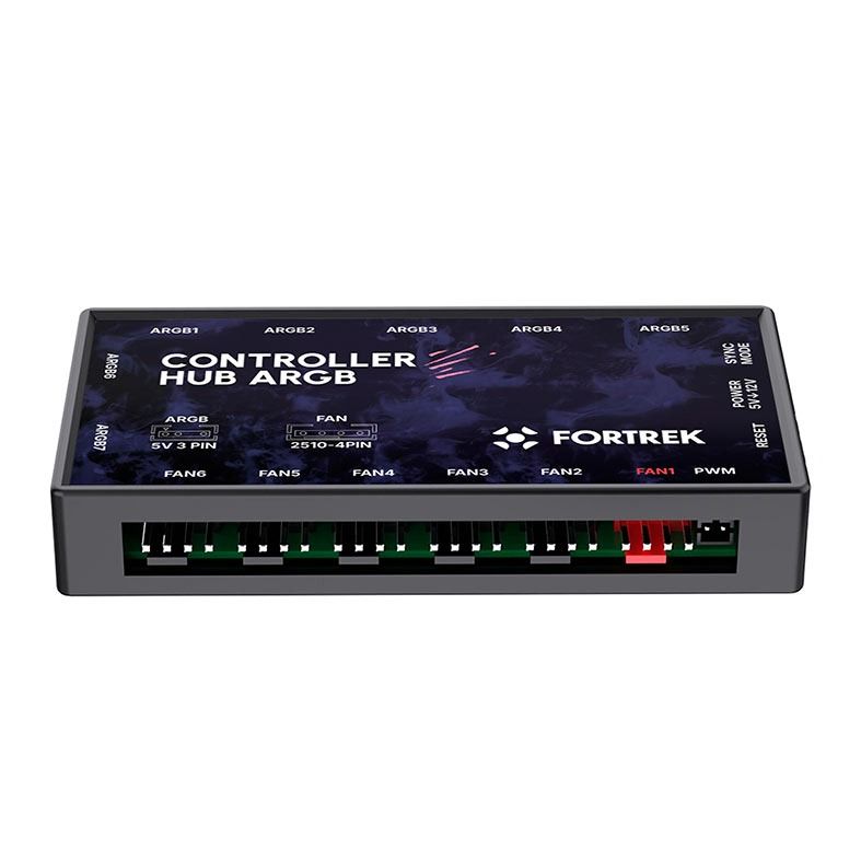 Controladora Fan Fortrek Controller Hub, ARGB, Preto, 84969