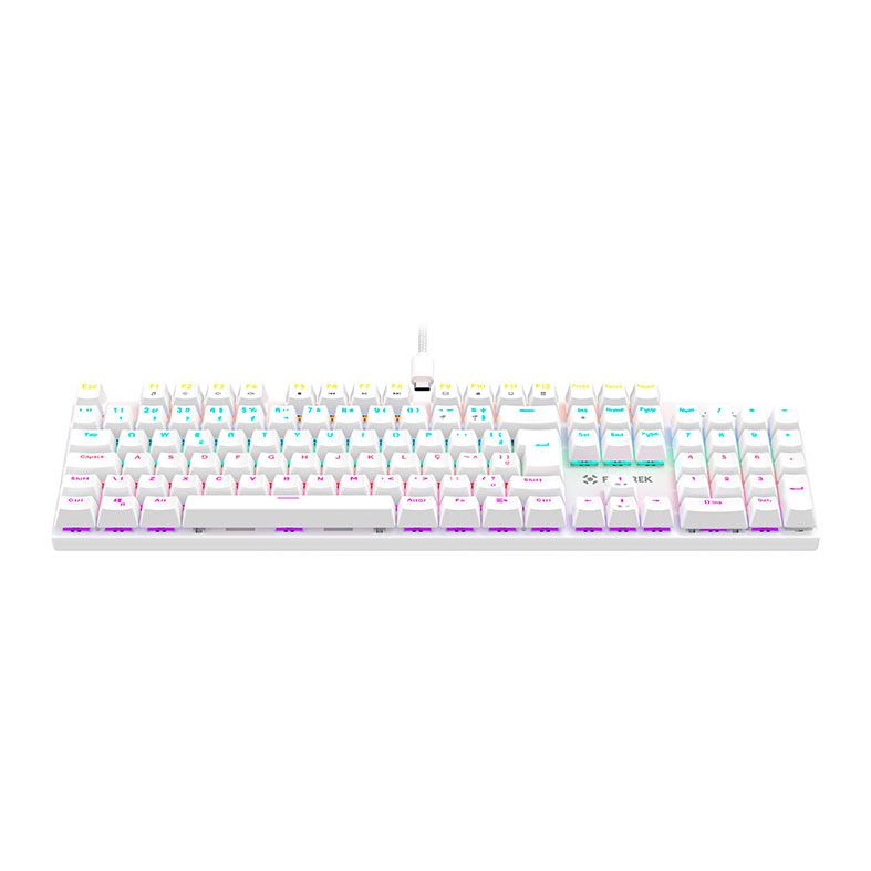 Teclado Mecanico Fortrek Gravity 100, Rainbow, Switch Outemu Vermelho, Branco, 84976