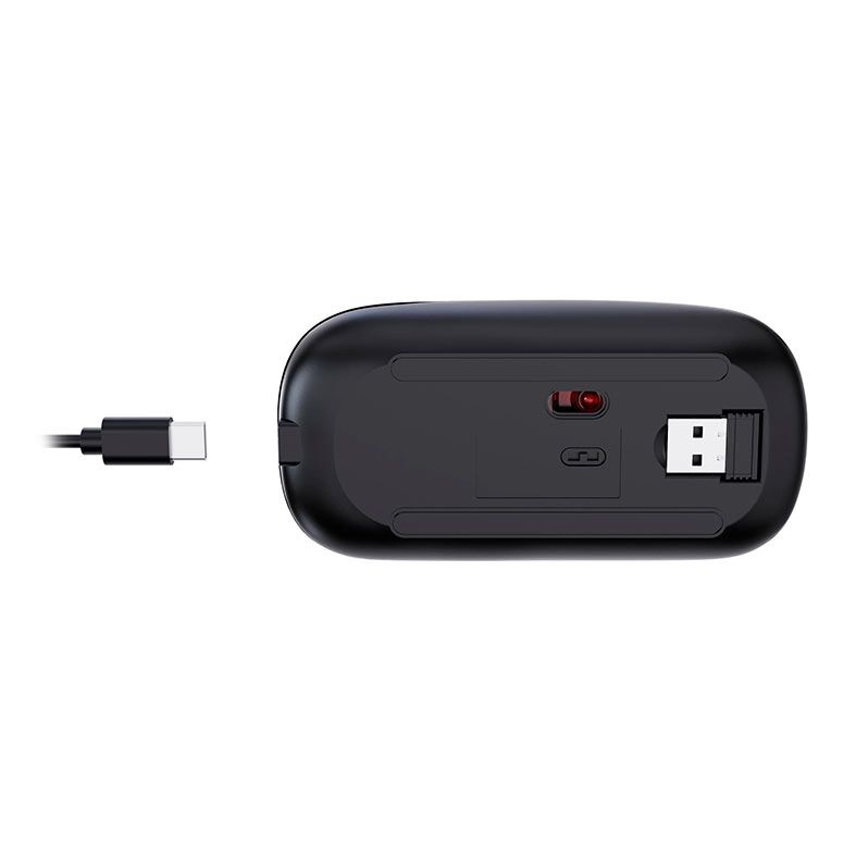 Mouse Slim Fortrek MS14, 1600DPI, 4 Botoes, Wireless, Preto, 85746