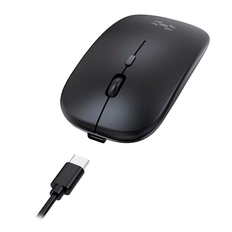 Mouse Slim Fortrek MS14, 1600DPI, 4 Botoes, Wireless, Preto, 85746