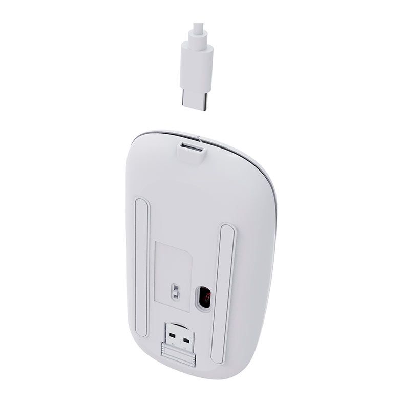 Mouse Slim Fortrek MS14, 1600DPI, 4 Botoes, Wireless, Branco, 85747
