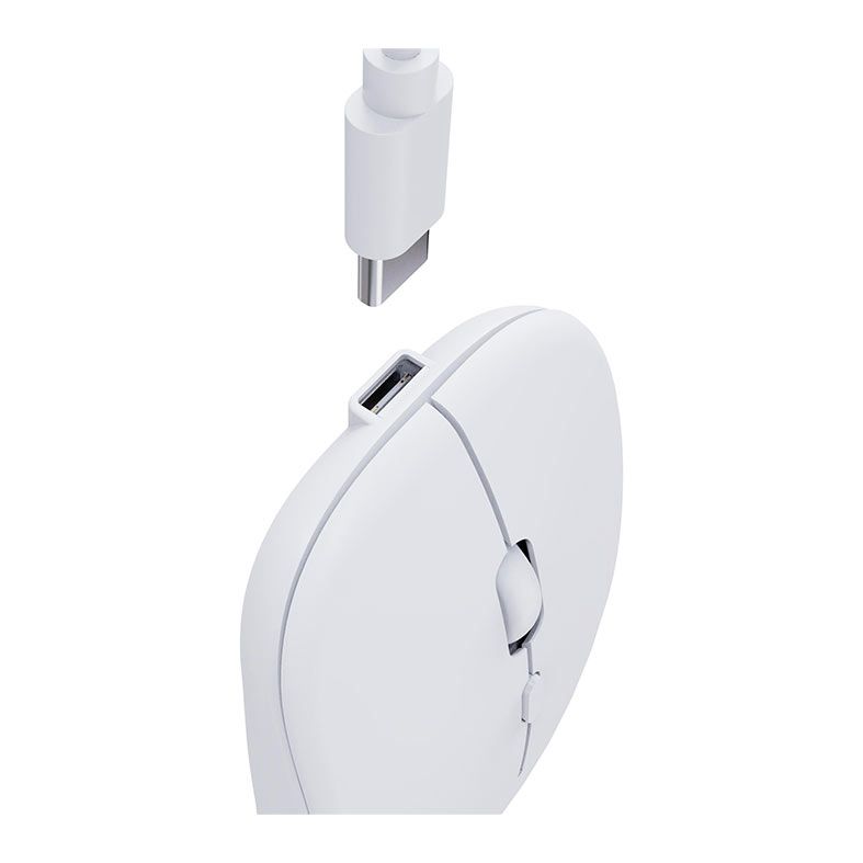 Mouse Slim Fortrek MS14, 1600DPI, 4 Botoes, Wireless, Branco, 85747