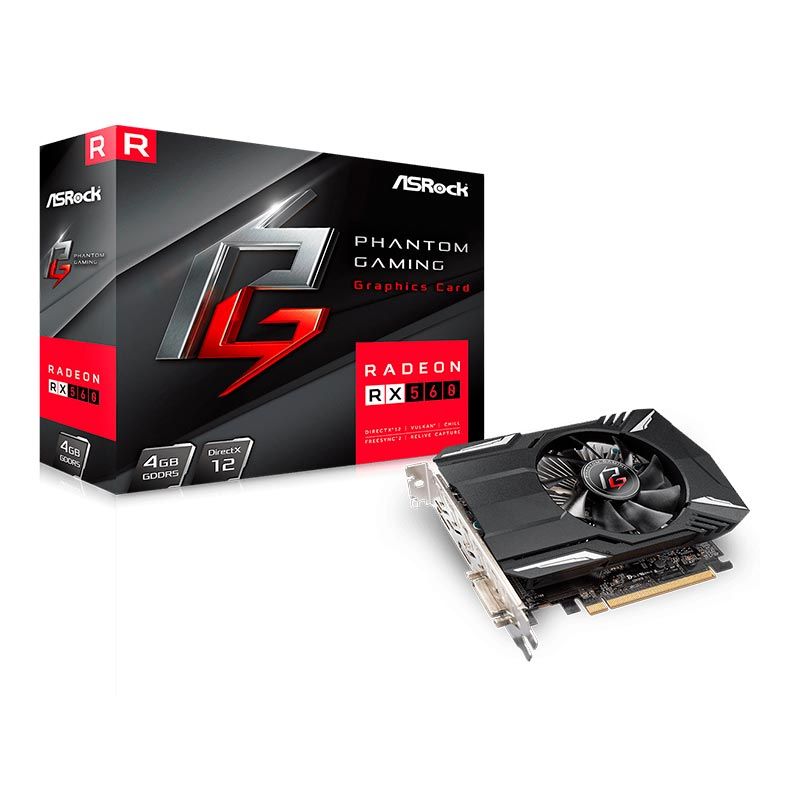 Placa de Video AsRock Phantom Gaming Radeon RX 560 4GB GDDR5 128-bit, 90-GA0620-00UANF