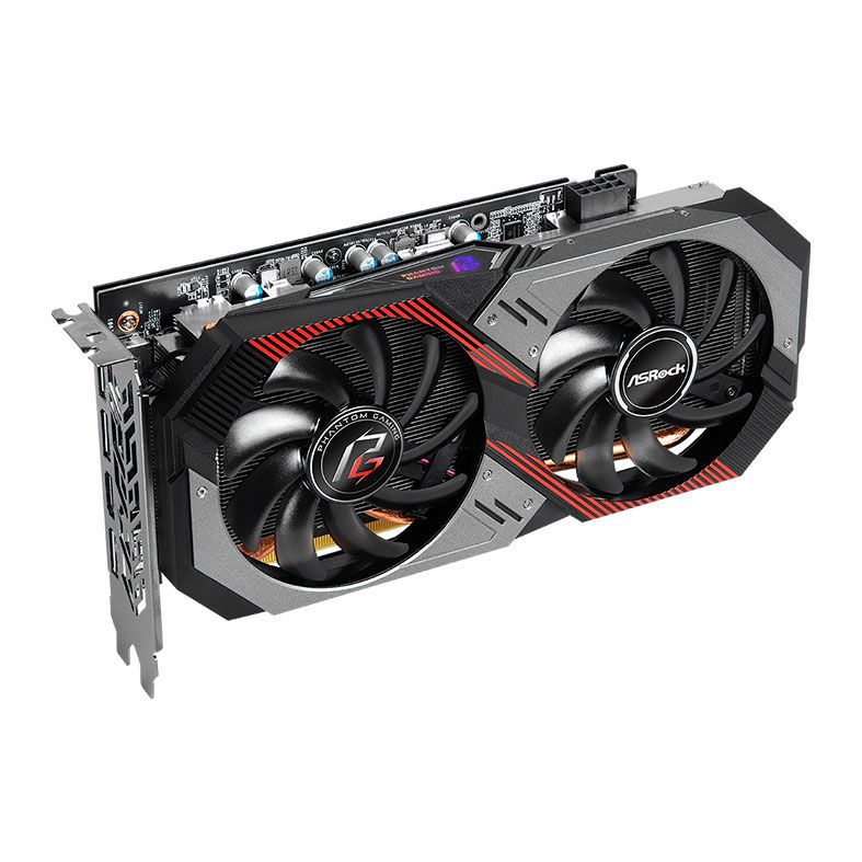 Placa de Video ASRock Radeon RX 5600 XT 6GB Phantom Gaming D2 OC 192-bit, 90-GA1WZZ-00UANF