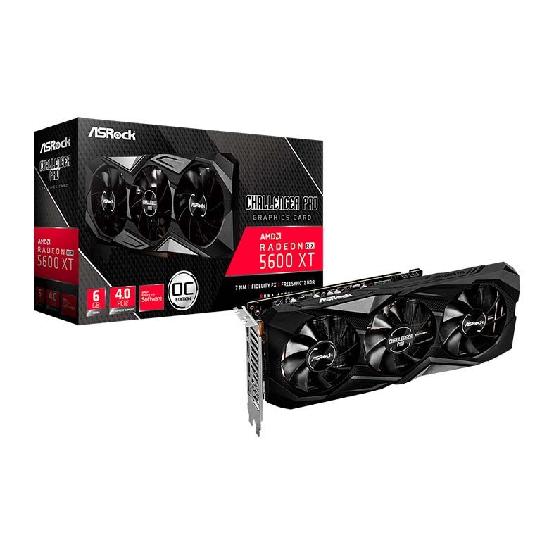Placa de Video ASRock Radeon RX 5600 XT 6GB Challenger Pro OC Edition 192-bit, 90-GA24ZZ-00UANF