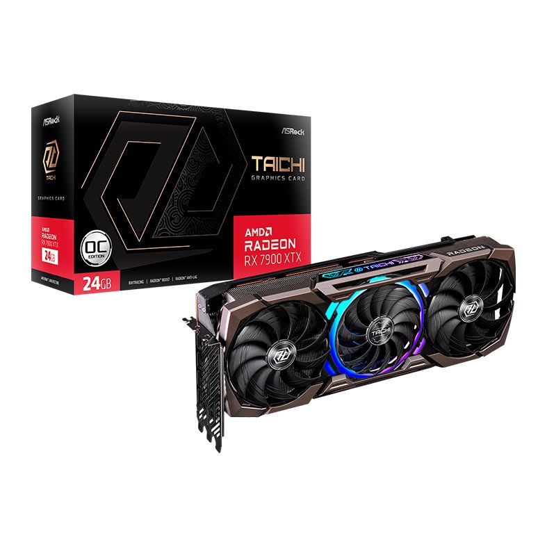 グラフィックボード・グラボ・ビデオカード ASRock Radeon RX 7900 XTX Taichi White Placa de Video ASRock Radeon RX 7900 XTX Taichi OC, 24GB, GDDR6