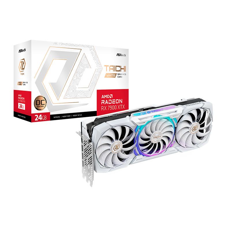 Placa de Video ASRock Radeon RX 7900 XTX Taichi White OC, 24GB, GDDR6, 384-bit, 90-GA4AZZ-00UANF