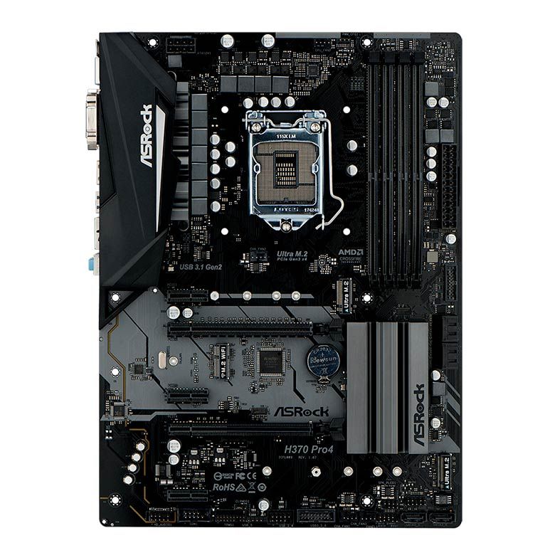 Placa Mae ASRock H370 Pro4 DDR4 Socket LGA1151 Chipset Intel H370