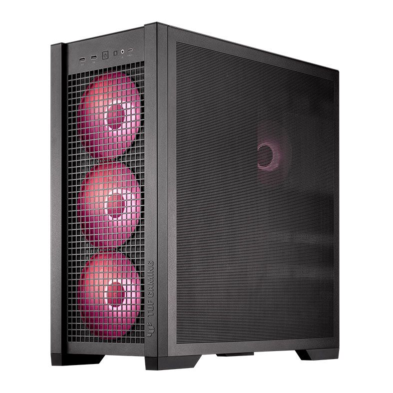 Gabinete Asus TUF Gaming GT302, ARGB, Mid-Tower, Lateral de Vidro, Com 4 Fans, Preto, 90DC00I0-B10000