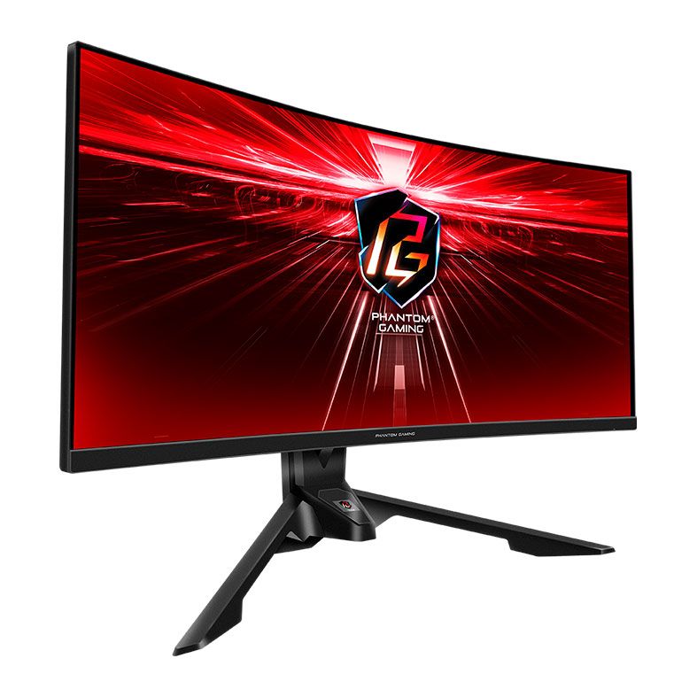 Monitor Gamer AsRock PG34WQ15R3A, 34 Pol, VA, WQHD, 1ms, 165Hz, FreeSync Premium, HDMI/DP, 90LXA010-A0B3A0V