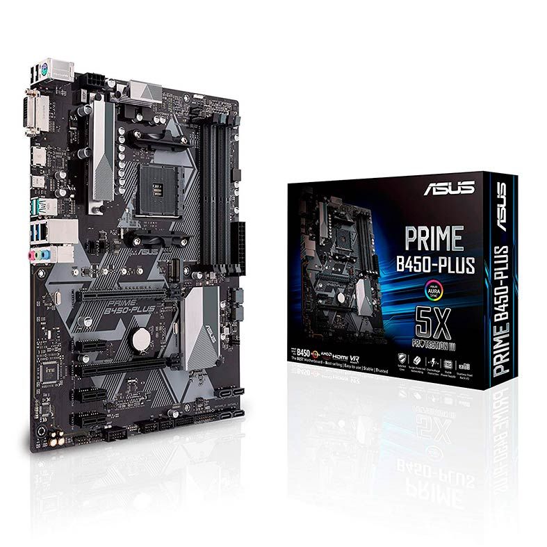 Placa Mae Asus Prime B450-PLUS DDR4 Socket AM4 Chipset AMD B450