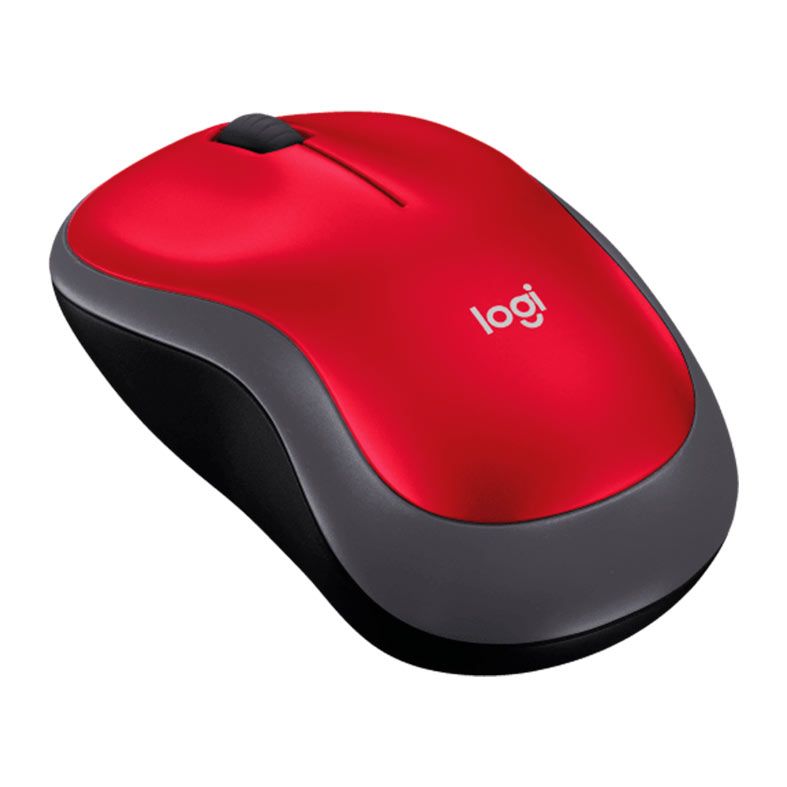 Mini Mouse Logitech M185 USB Wireless Vermelho, 910-003635