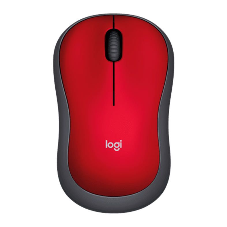 Mini Mouse Logitech M185 USB Wireless Vermelho, 910-003635